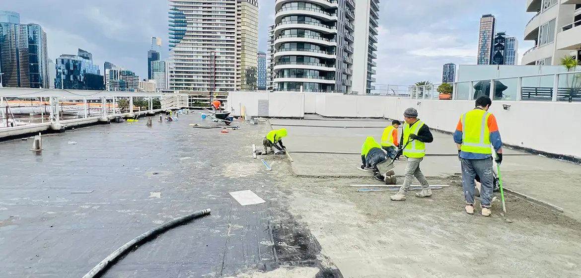 screeding project completed in melbourne city