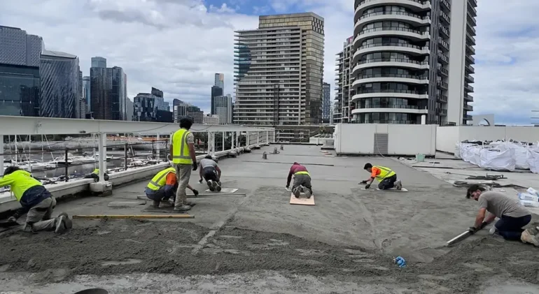 screeding project completed in melbourne city