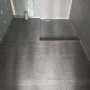 preparing shower wall surface for bathroom waterproofing melbourne renovation