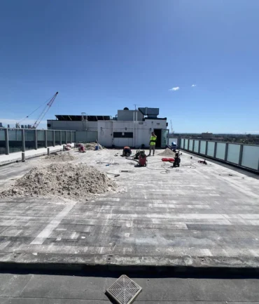 Rooftop paver installation in Melbourne