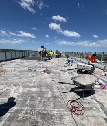 Rooftop paver installation in Melbourne