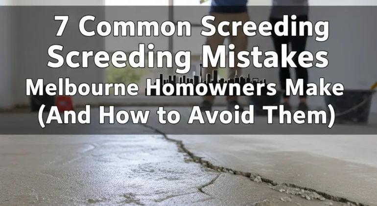 7 Common Floor Screeding Mistakes Melbourne Homeowners Make