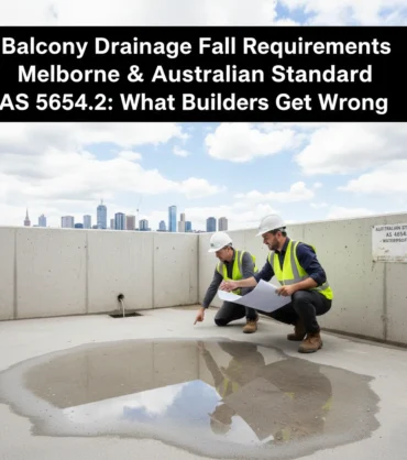 Balcony Drainage Fall Requirements Melbourne
