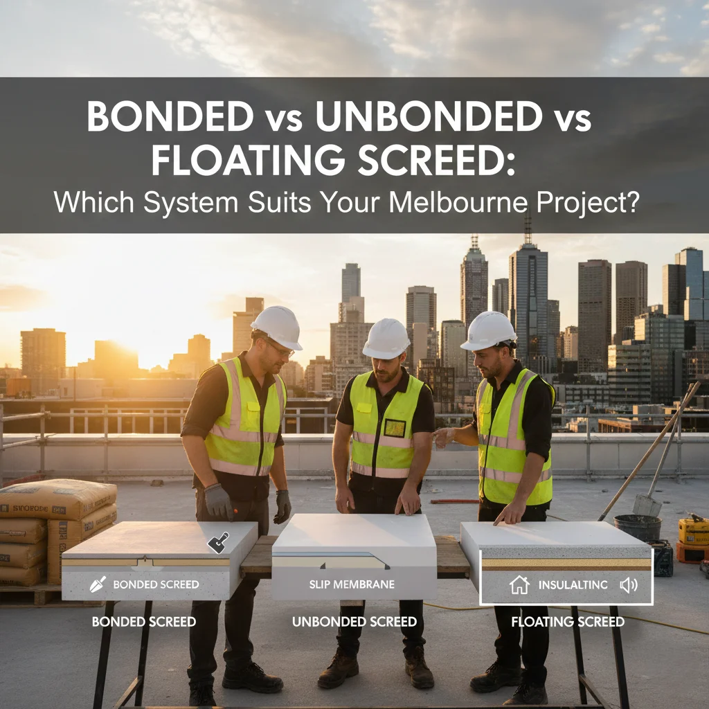 bonded screed Melbourne