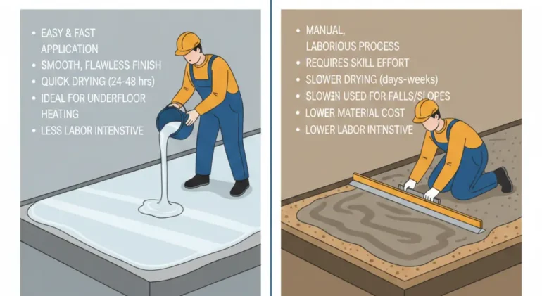 self leveling screed Melbourne