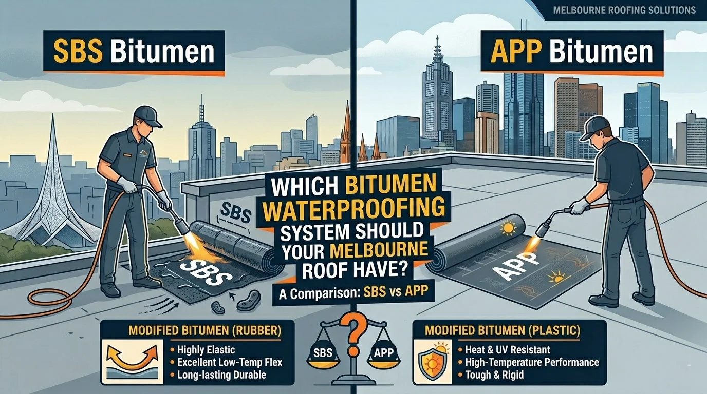 SBS vs APP Torch-On Membrane: Which Bitumen Waterproofing System Should Your Melbourne Roof Have?