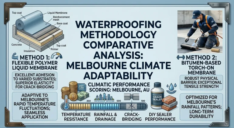 Liquid Membrane vs Torch-On vs DIY Sealers: Which Waterproofing Method Actually Works in Melbourne’s Climate?