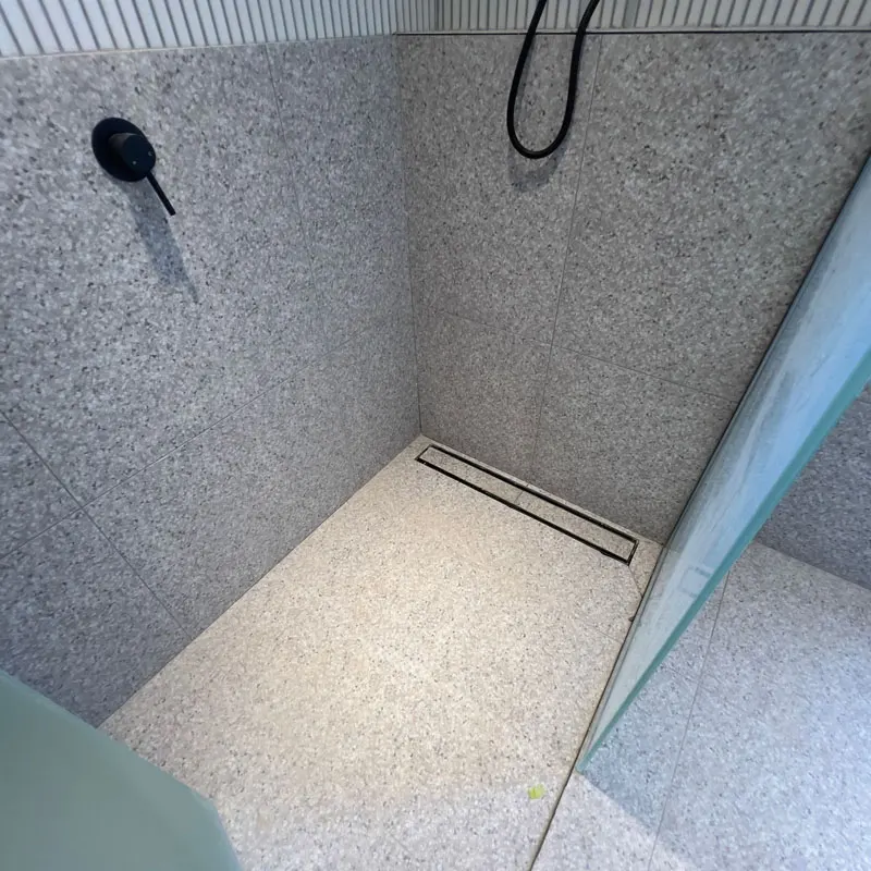 textured shower floor tiles melbourne bathroom