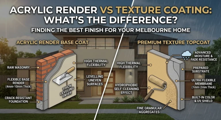 Acrylic Render vs Texture Coat What's the Difference & Which Is Right for Your Melbourne Home
