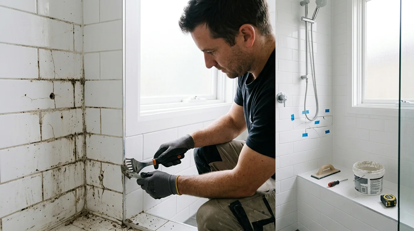 Shower Regrouting & Tile Repair Melbourne When to Regrout vs Replace & What It Costs