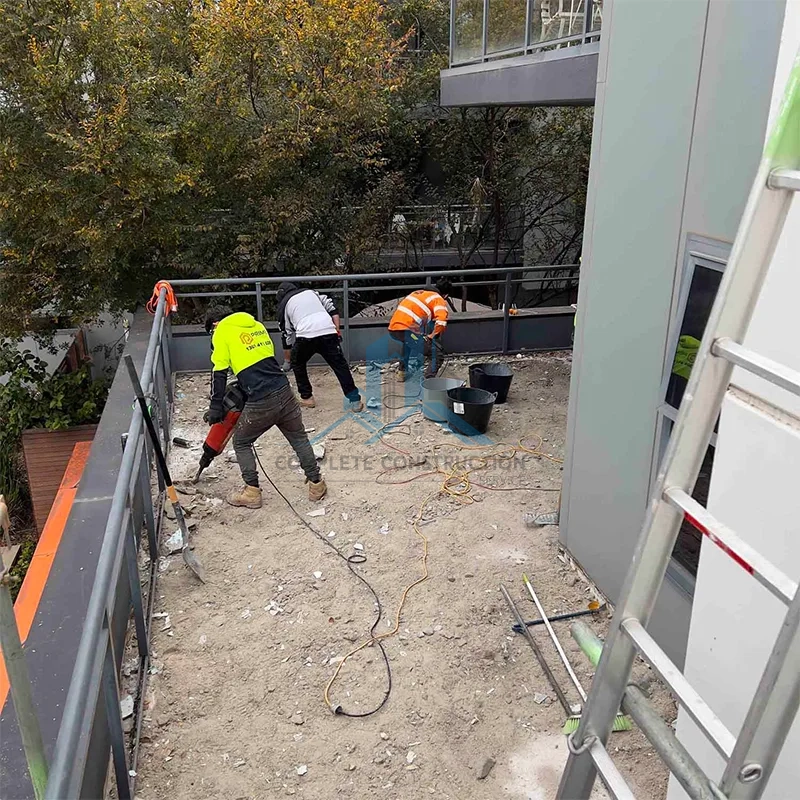 Balcony preparation before leak repair services in Melbourne