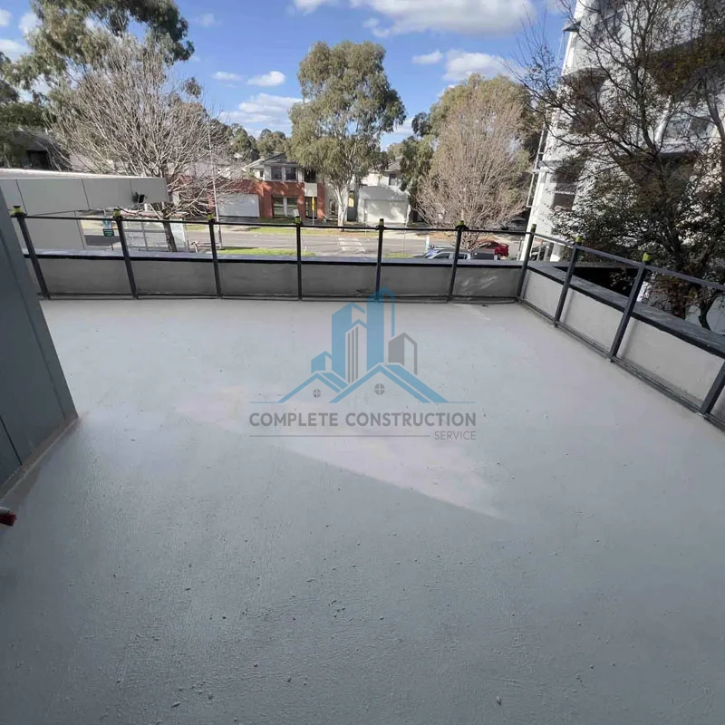 Balcony waterproof membrane installed during leak repair services in Melbourne