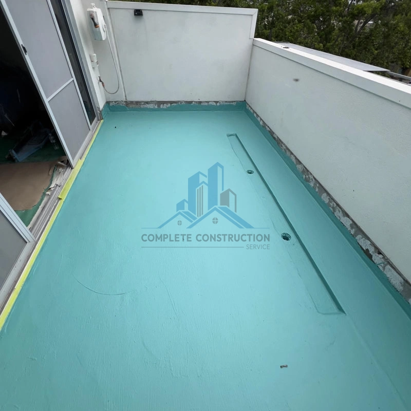 Leak repair services in Melbourne with waterproofed balcony surface