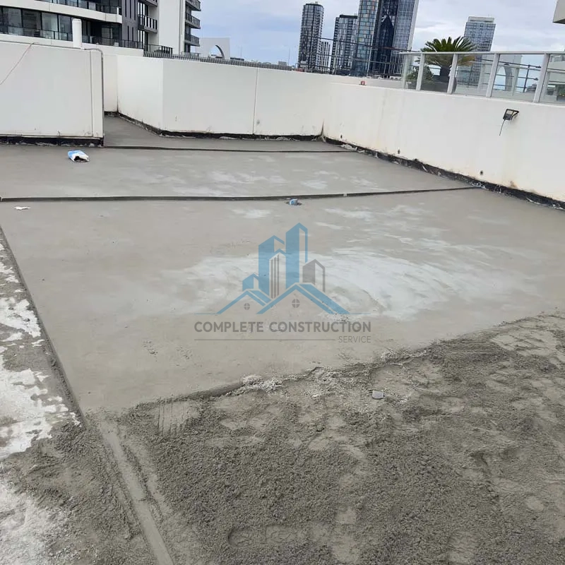 Freshly completed floor screeding services in Melbourne