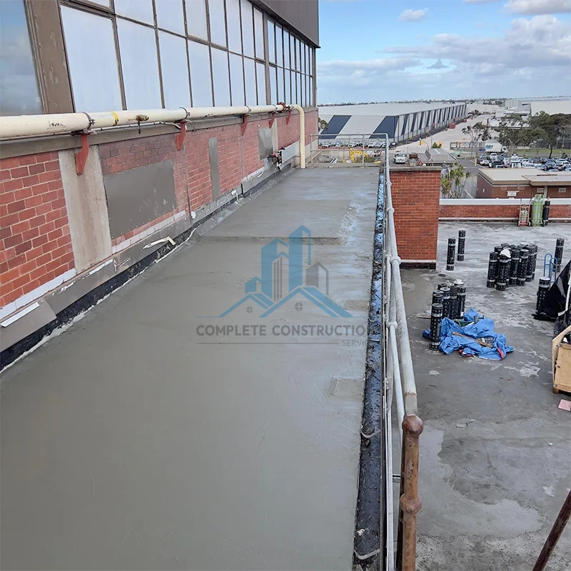 Floor screeding services in Melbourne for elevated walkways