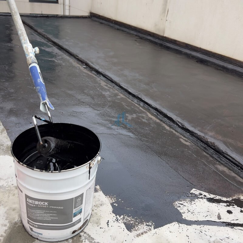Liquid membrane balcony waterproofing