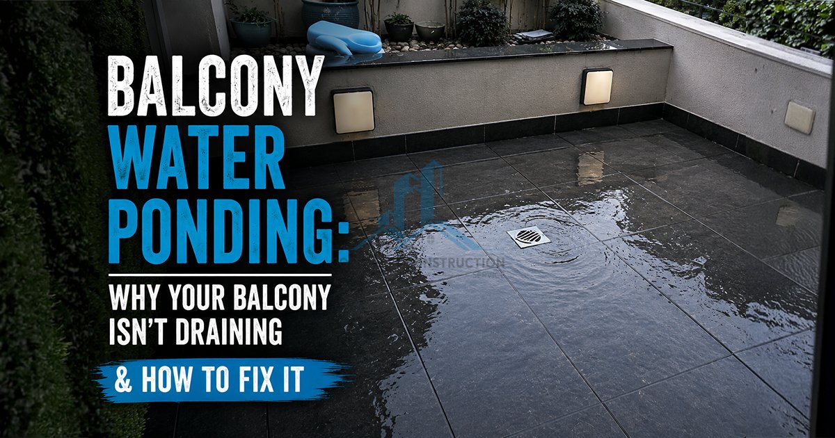 Balcony Water Ponding: Why Your Balcony Isn't Draining & How to Fix It