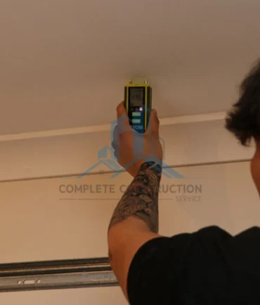 Moisture testing during a balcony inspection in Bundoora