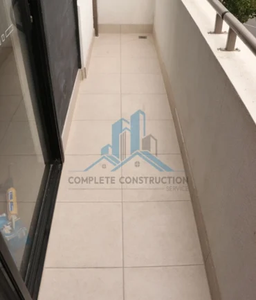 Completed waterproofed and tiled balcony in Bundoora Melbourne