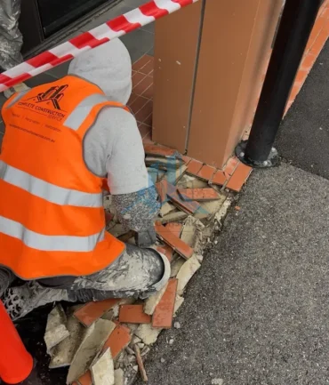 Preparing the surface for installing new Pavers