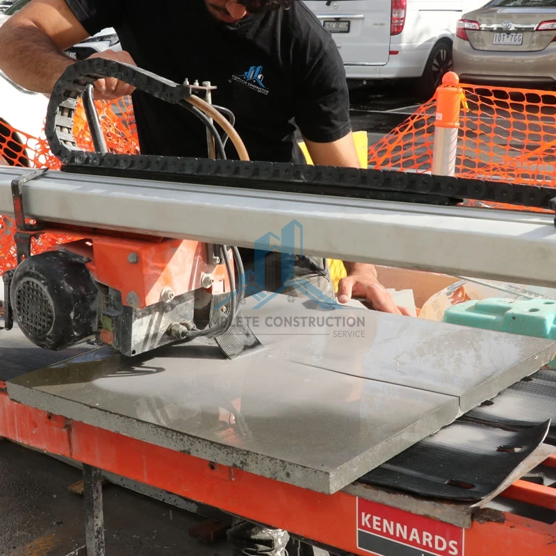 Professional Cutting of Porch Paver in Glen Eira Counsel Melbourne
