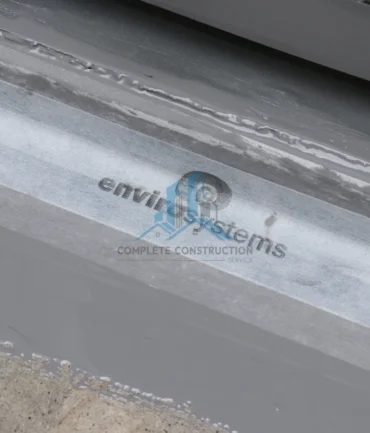 Reinforced balcony waterproofing membrane detail