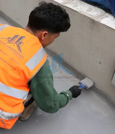 Balcony waterproofing upturn application in Port Melbourne