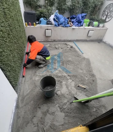 Balcony screeding works in Port Melbourne