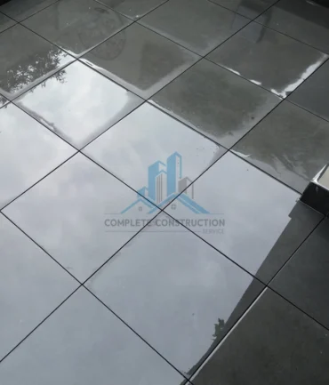 Finished pedestal paver balcony in Port Melbourne