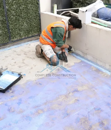 Concrete balcony surface preparation in Port Melbourne