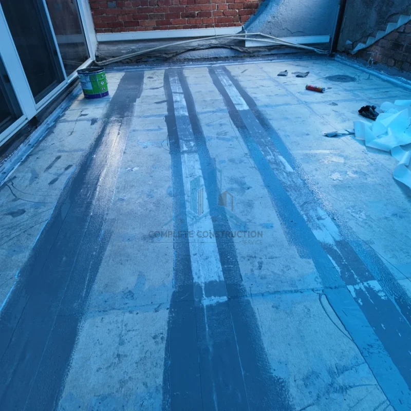 Balcony floor preparation before waterproofing in Melbourne